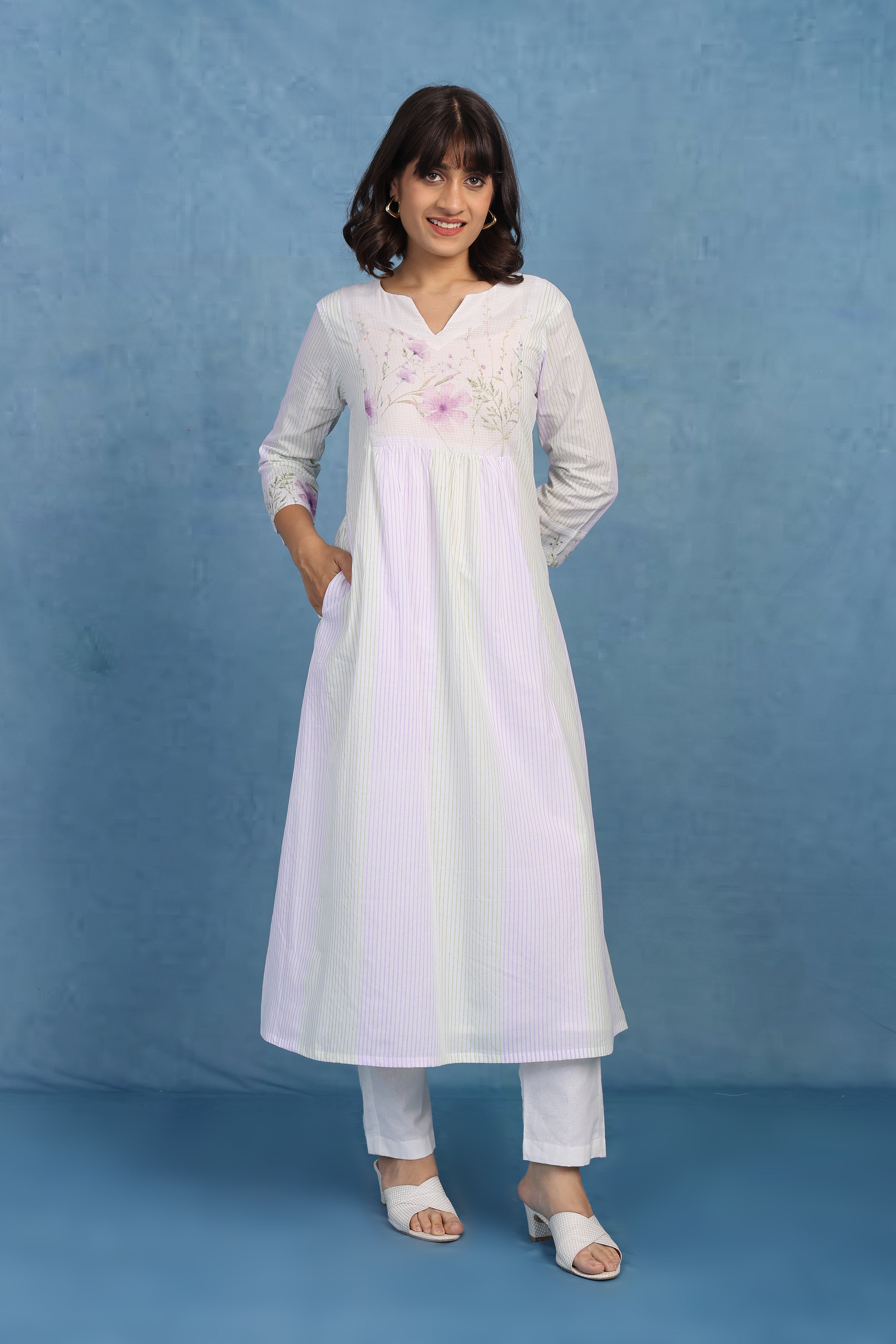 Kota Breeze Kurta-misty Mauve - Top And Bottom