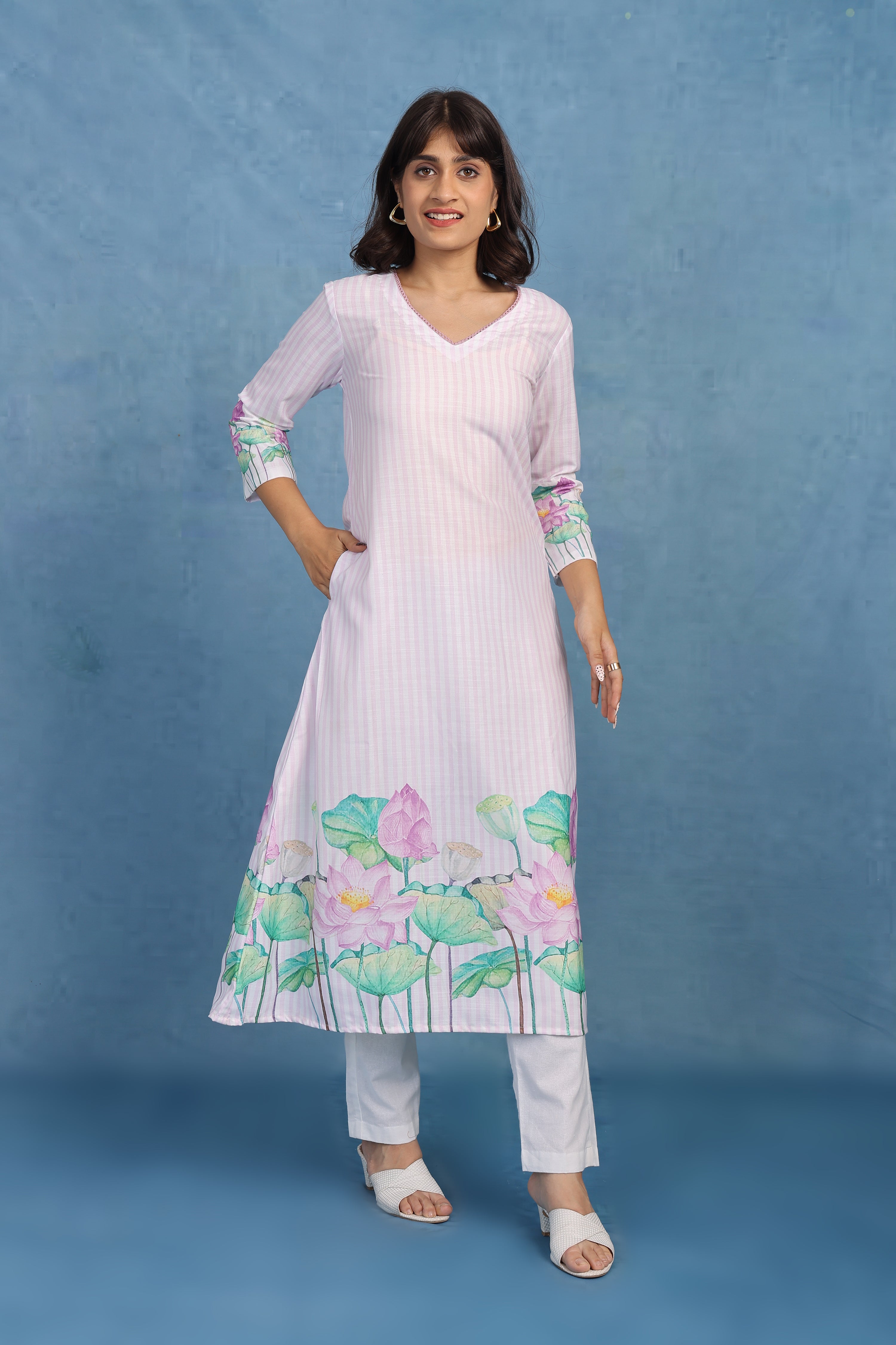 Petals of Lotus – Pale Mauve - Dupatta