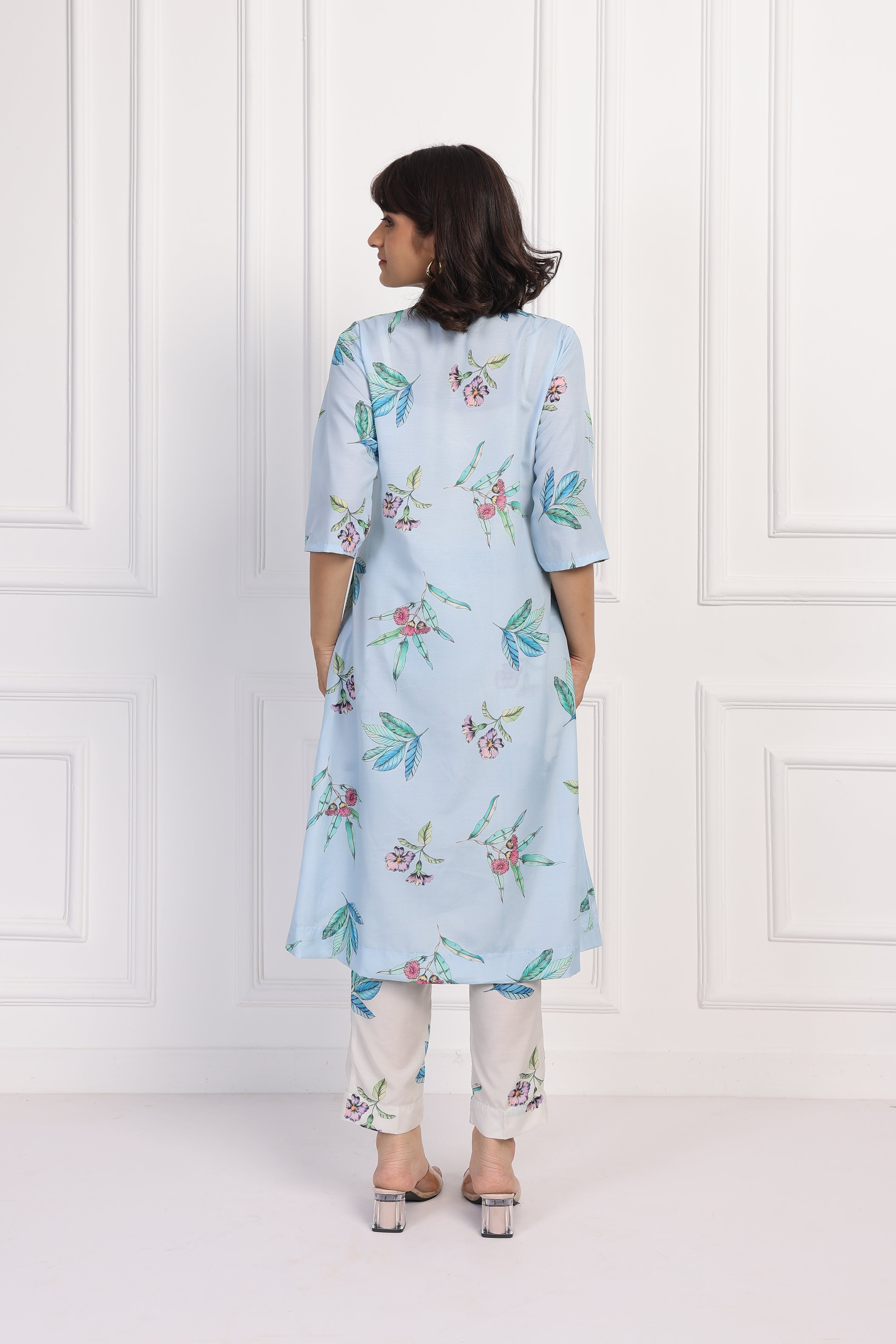 Petal Whisper - Dusty Blue - Top And Bottom