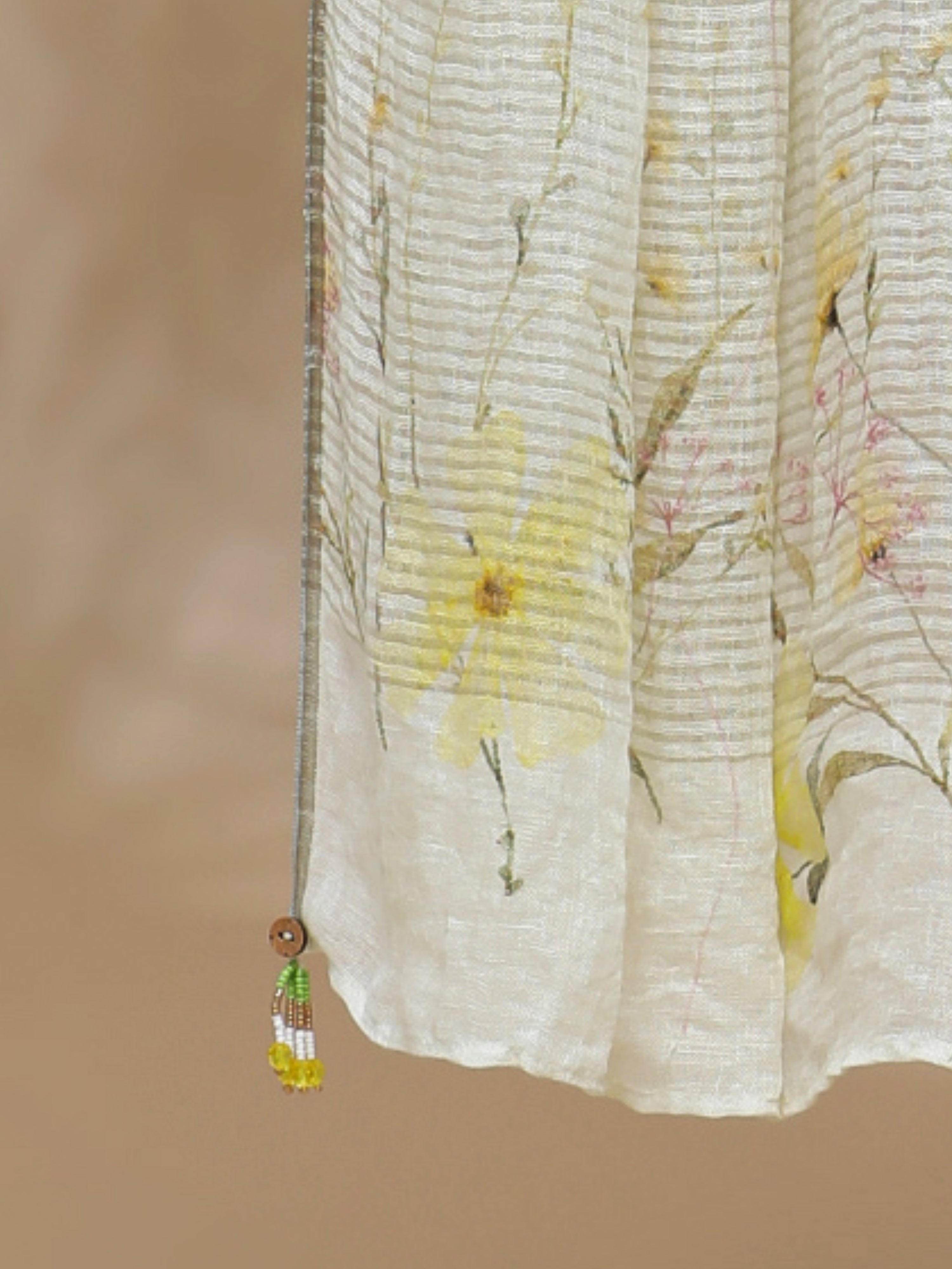 Noor - Blush Cronicle Vanilla White Linen Saree