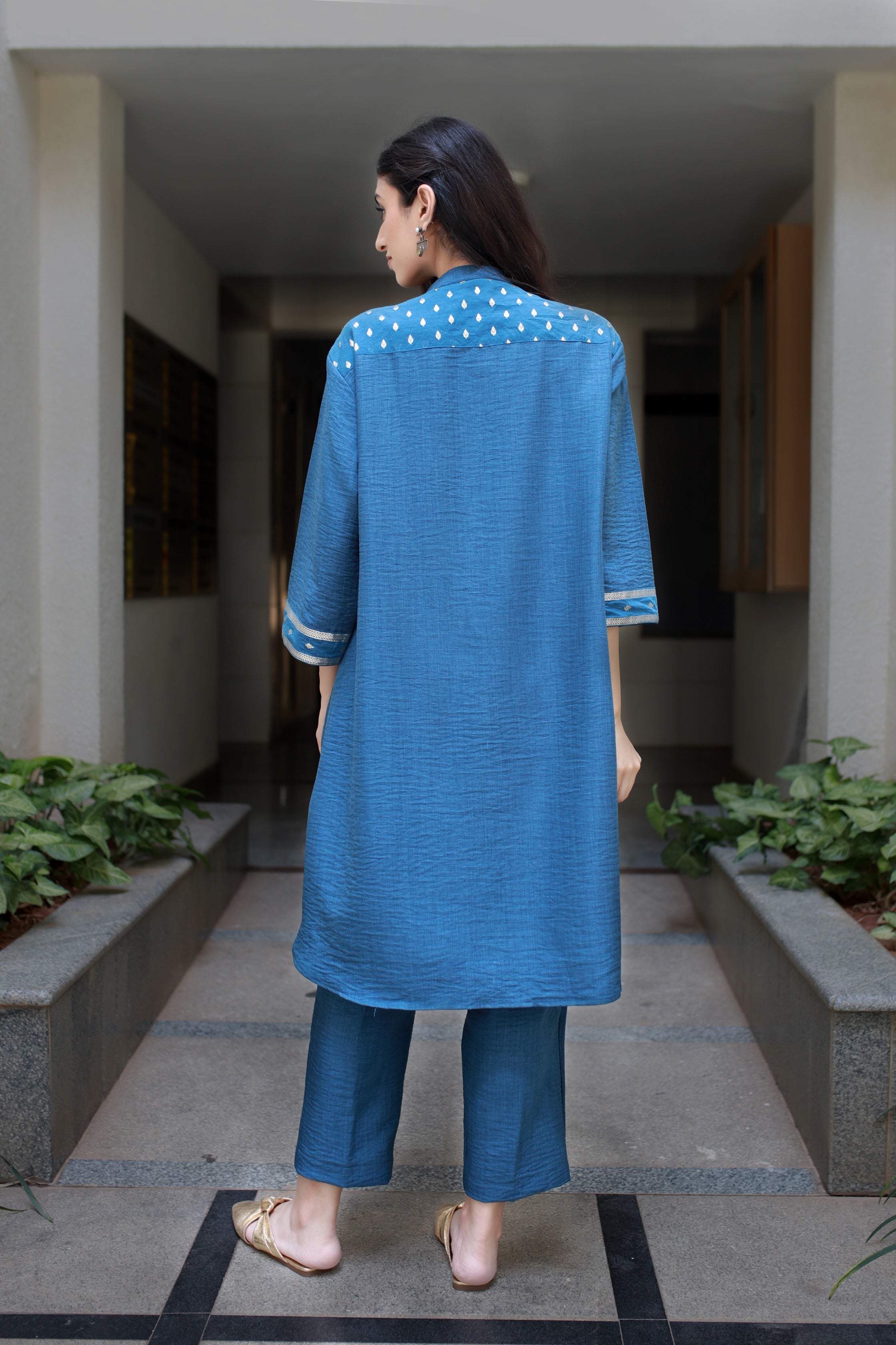 Fluid Grace Imperial Blue Co-ord Set