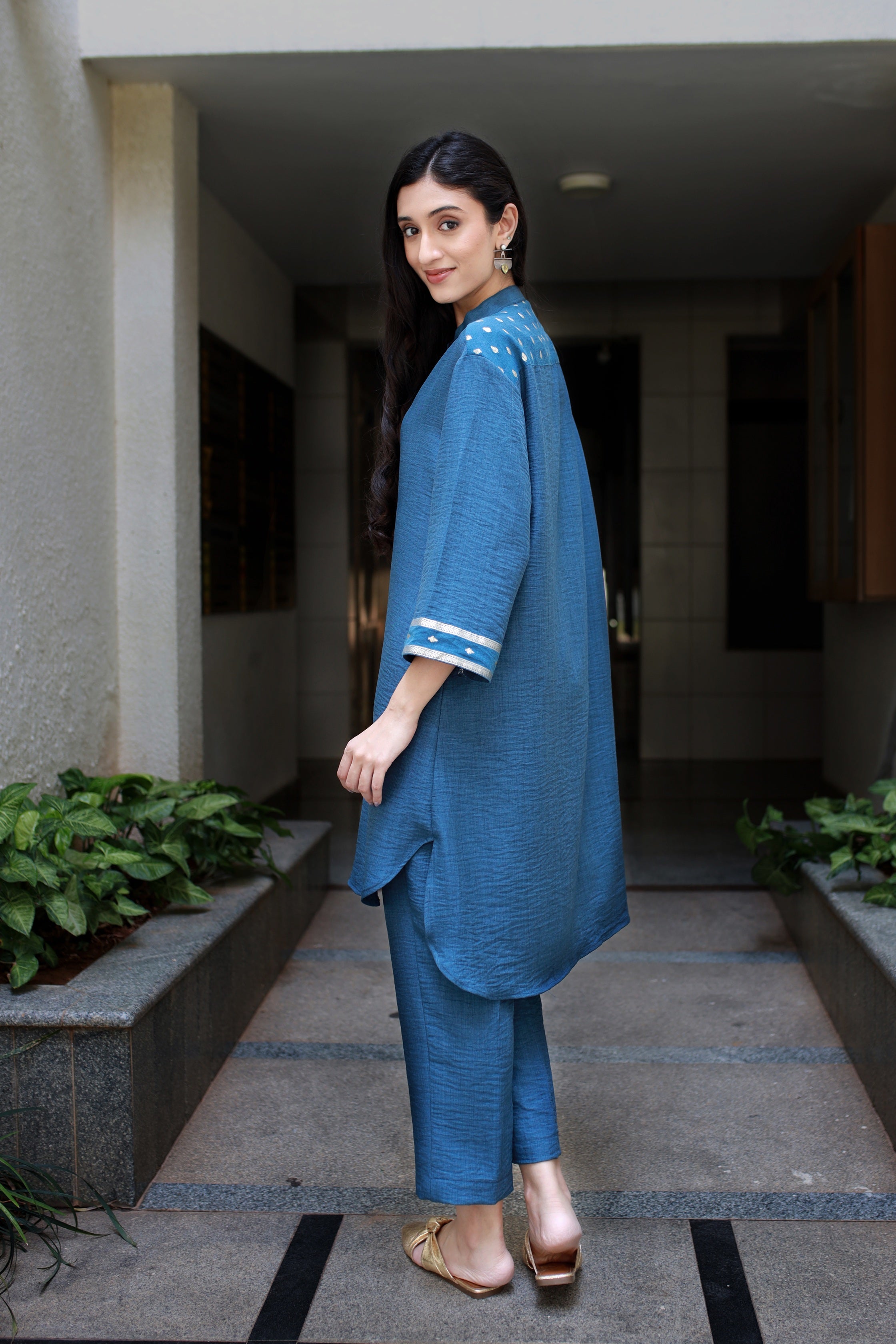 Fluid Grace Imperial Blue Co-ord Set