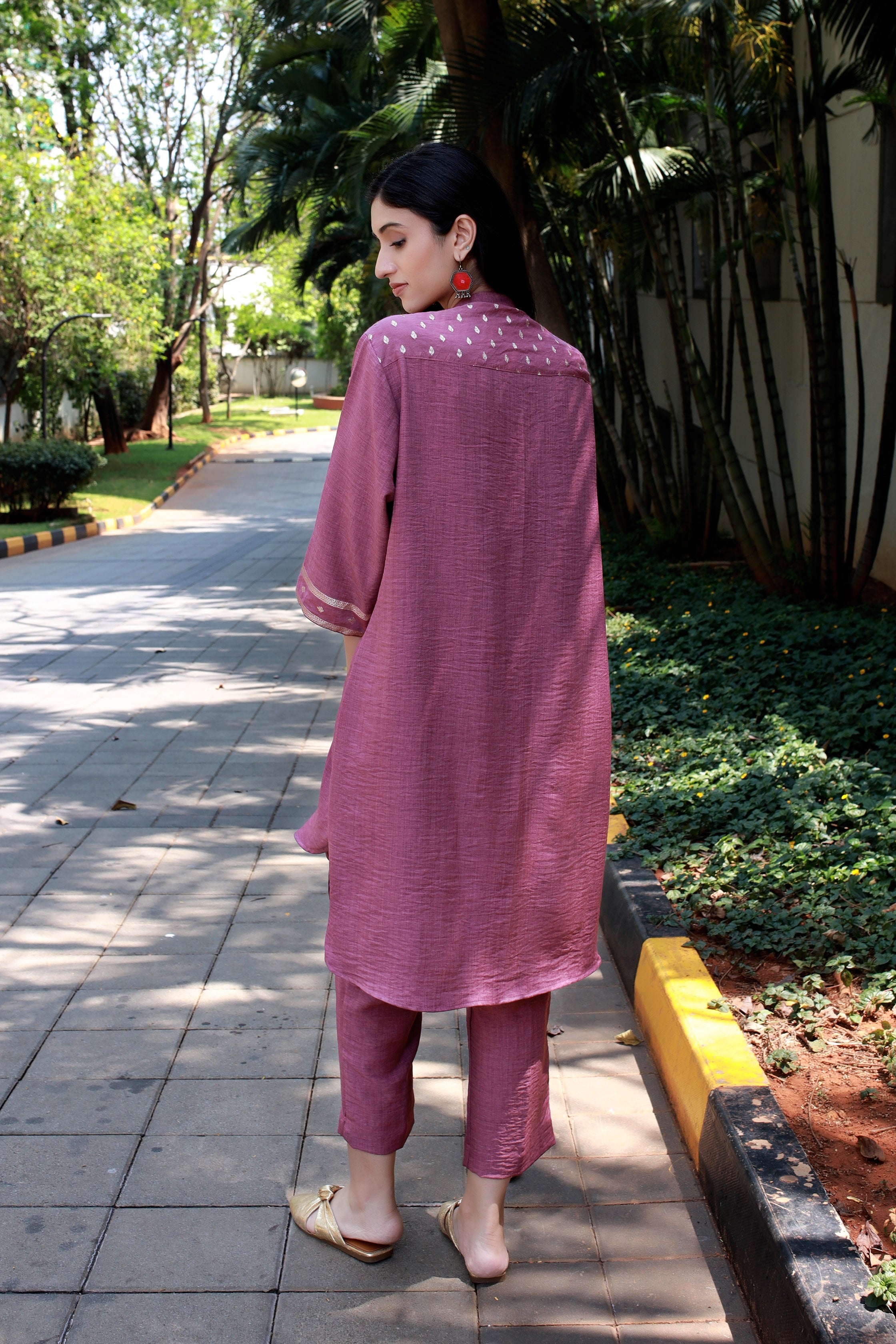 Fluid Grace Beetroot  Co-ord Set