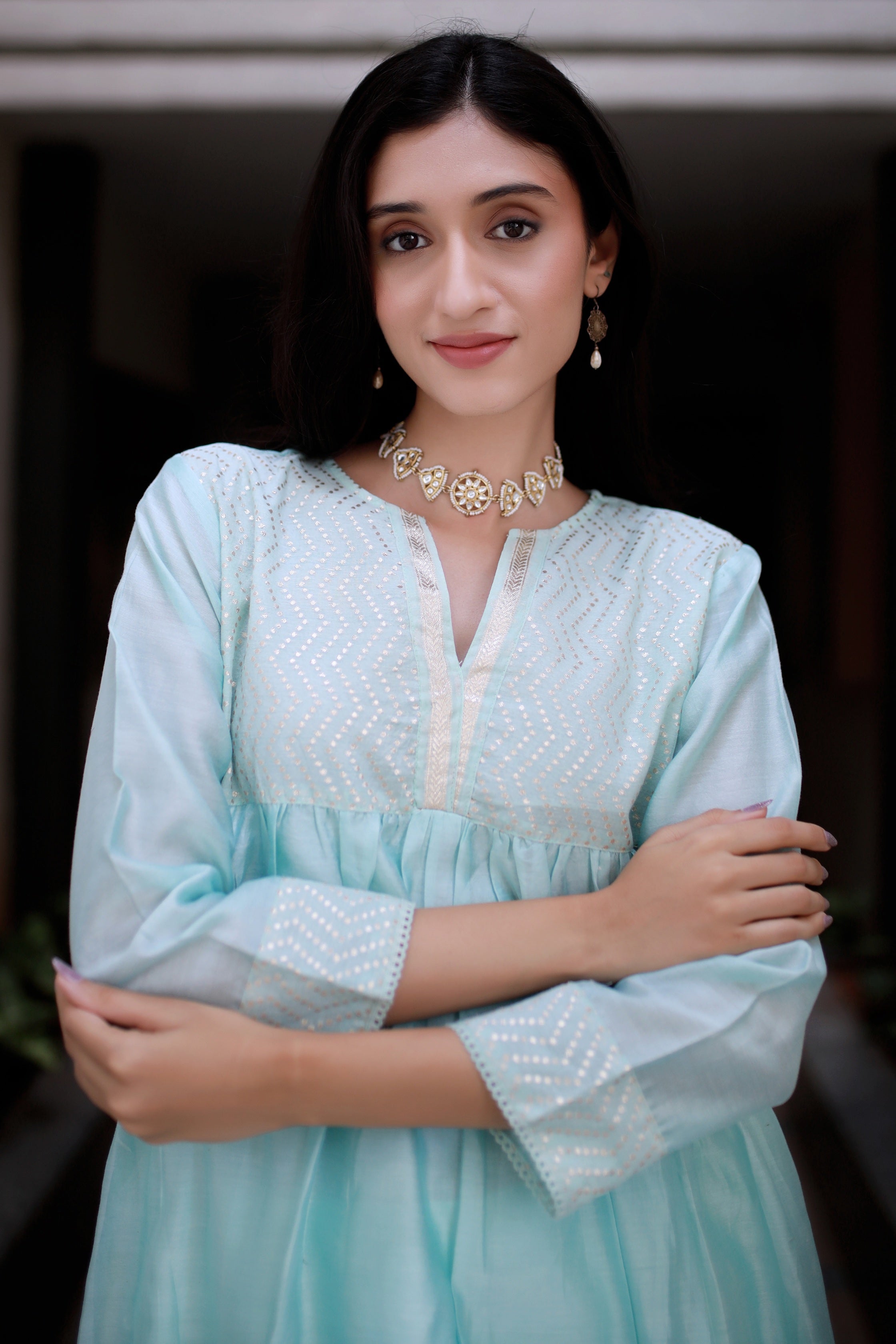 Heritage Glow Mint Pistache Silk Kurta