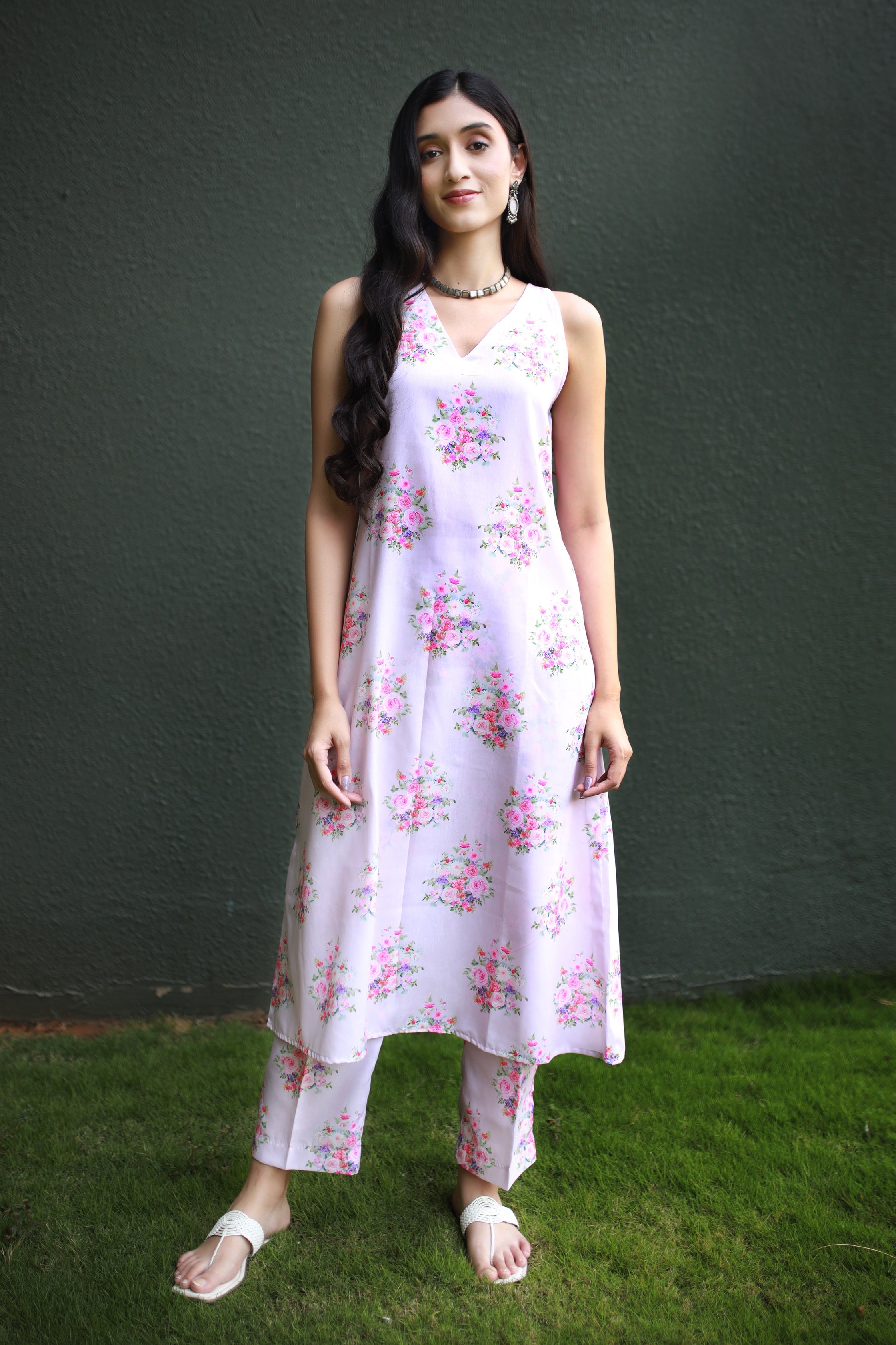 Malhaar Bubble Gum Pink Kurta