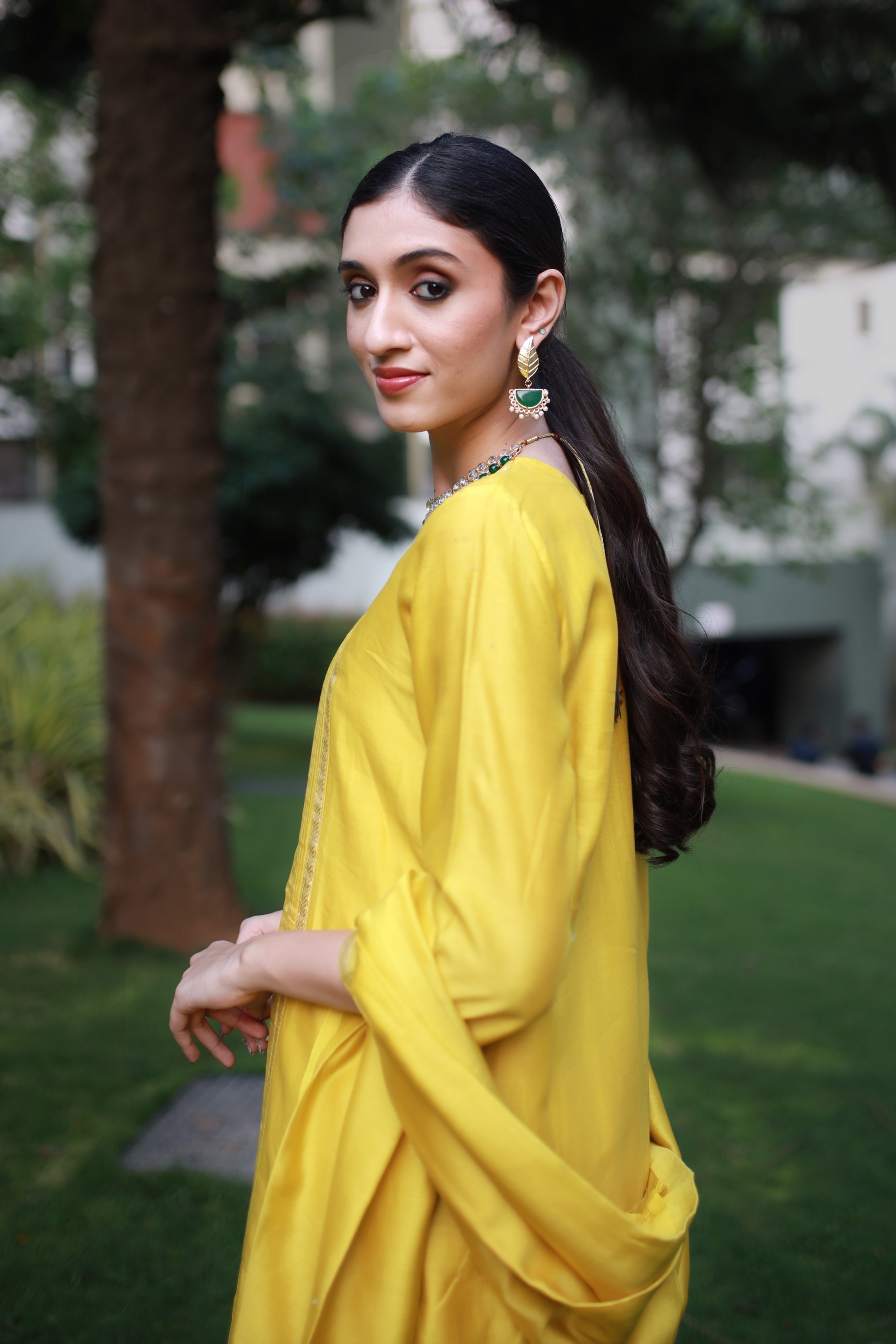 Heritage Glow Golden Yellow Silk Kurta