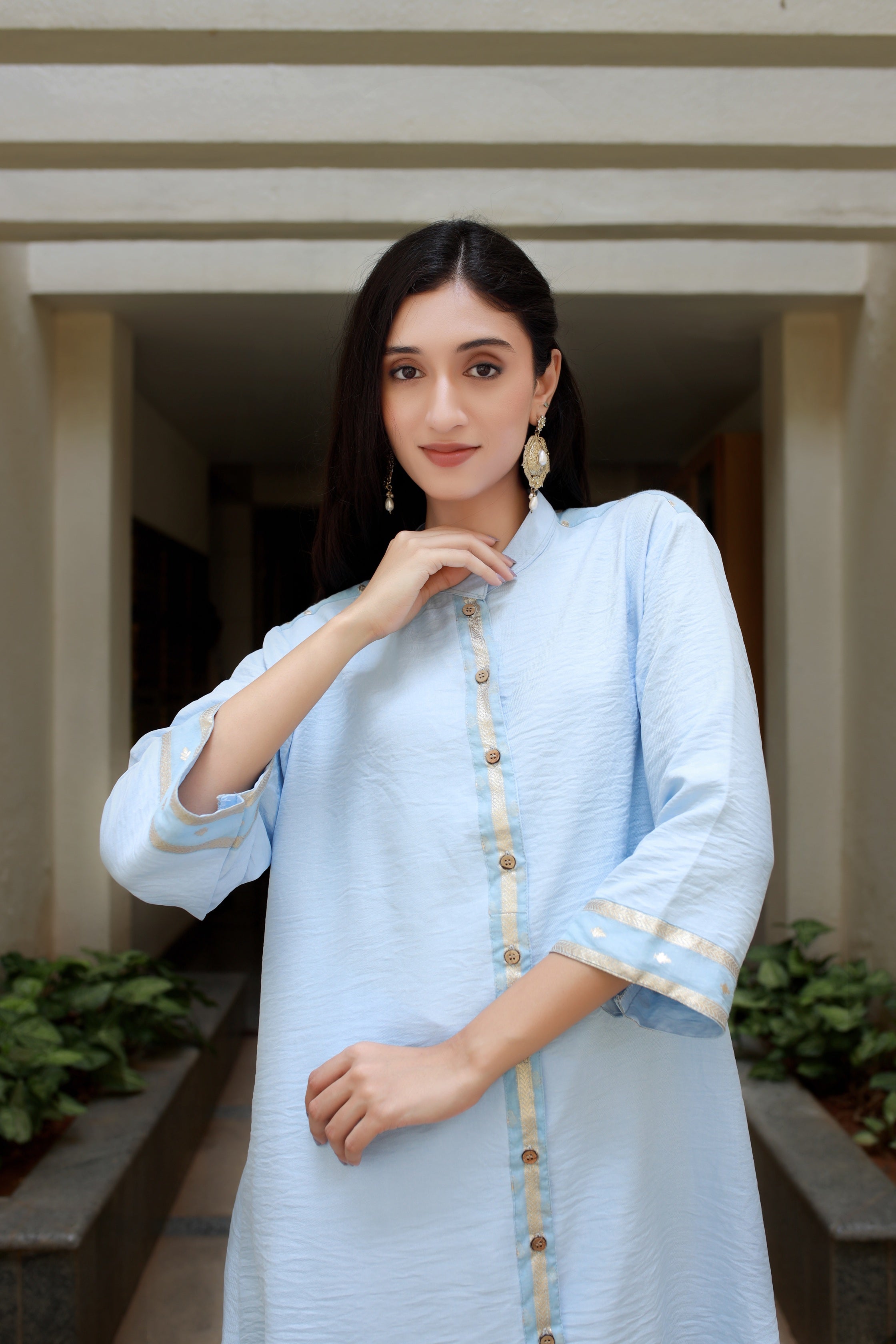 Fluid Grace Ice Blue Co-ord Set