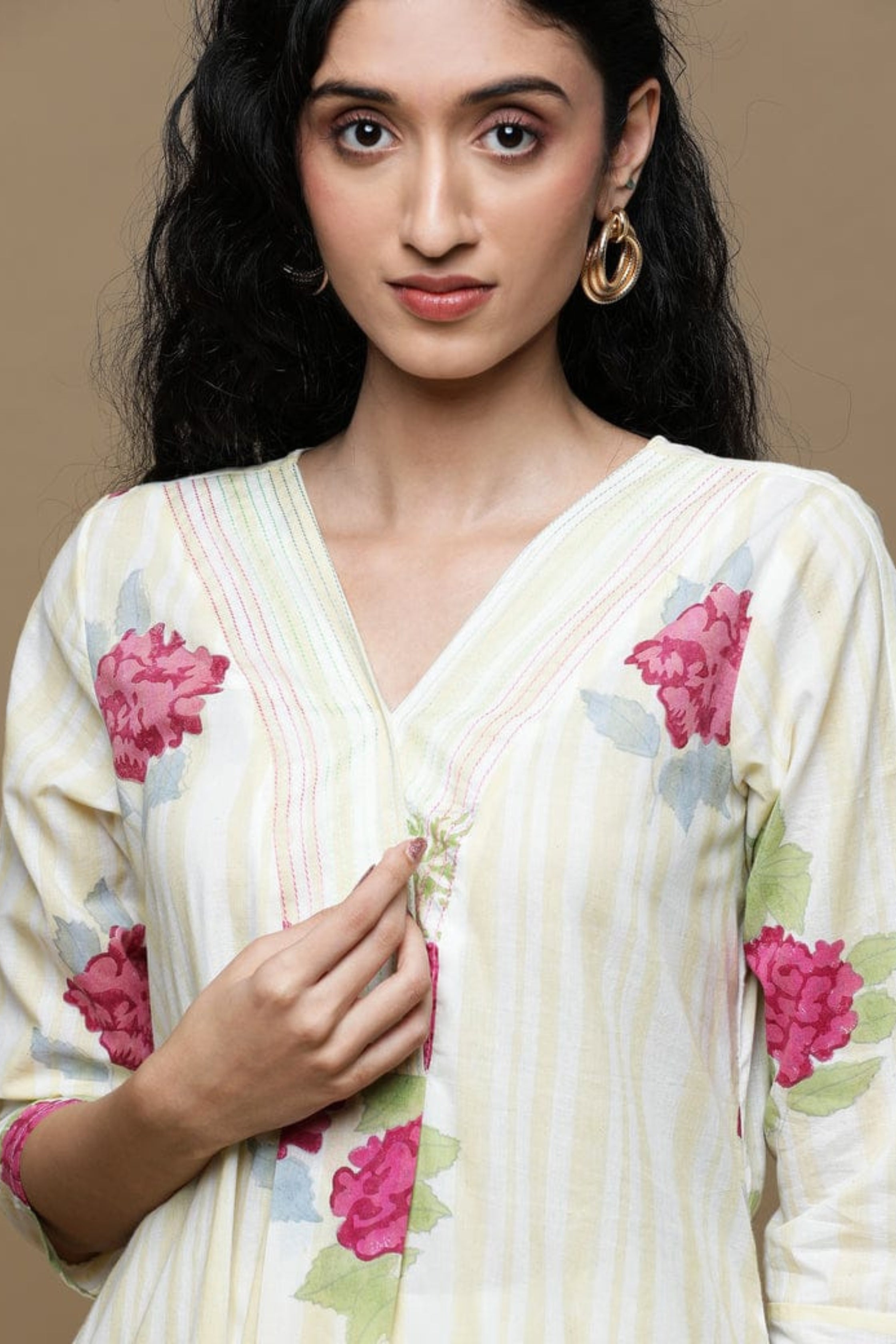 Bahaar Handblock Printed Cotton Kurta
