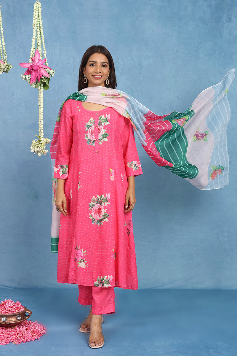 Malhaar Pista 5 Panel  Kurta  And Bottom