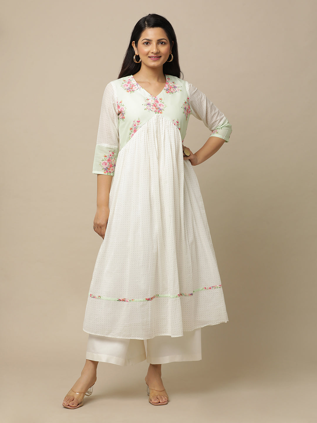 Bahaar Green Yoke Kurta