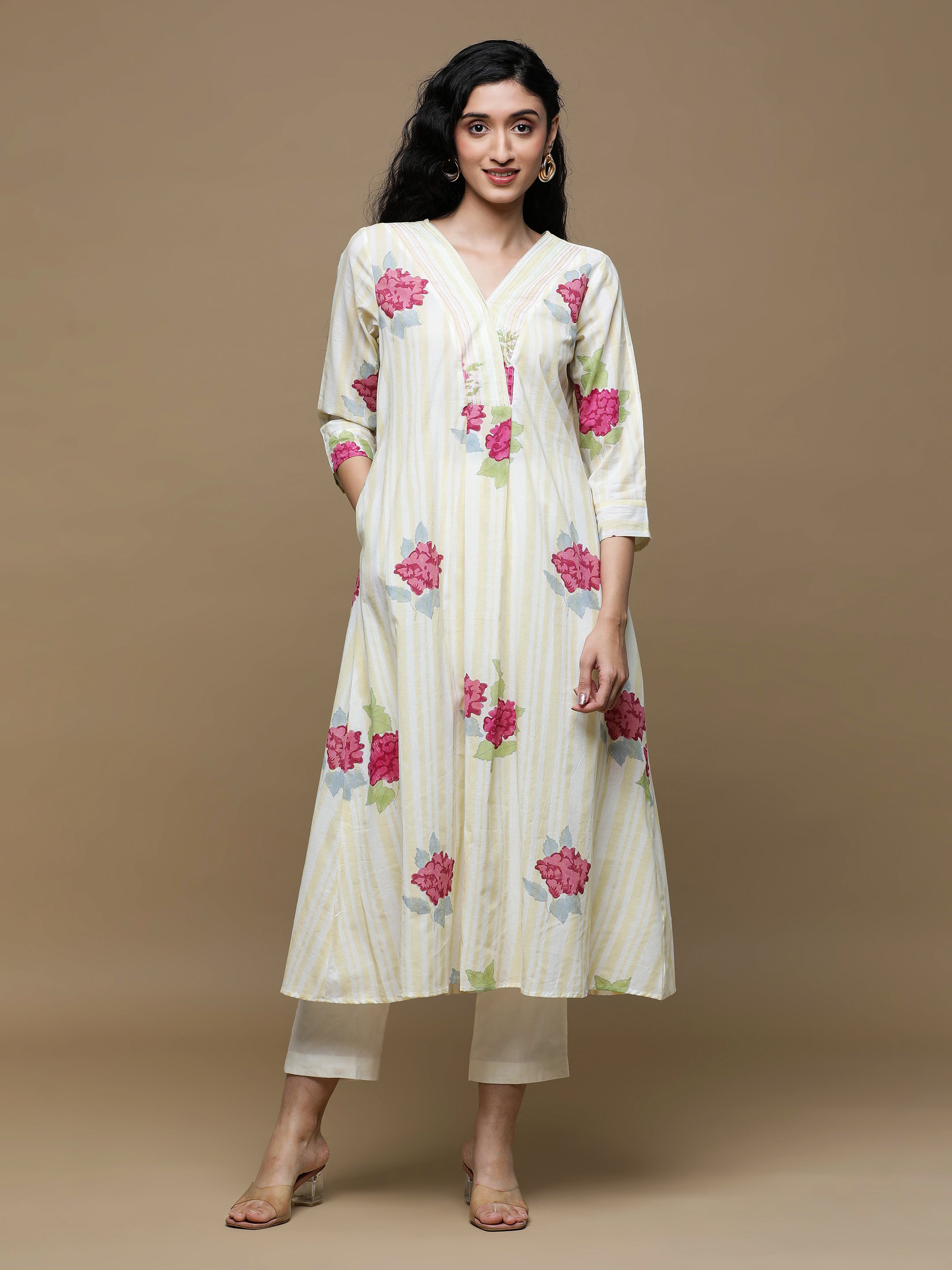 Bahaar Handblock Printed Cotton Kurta And Pant