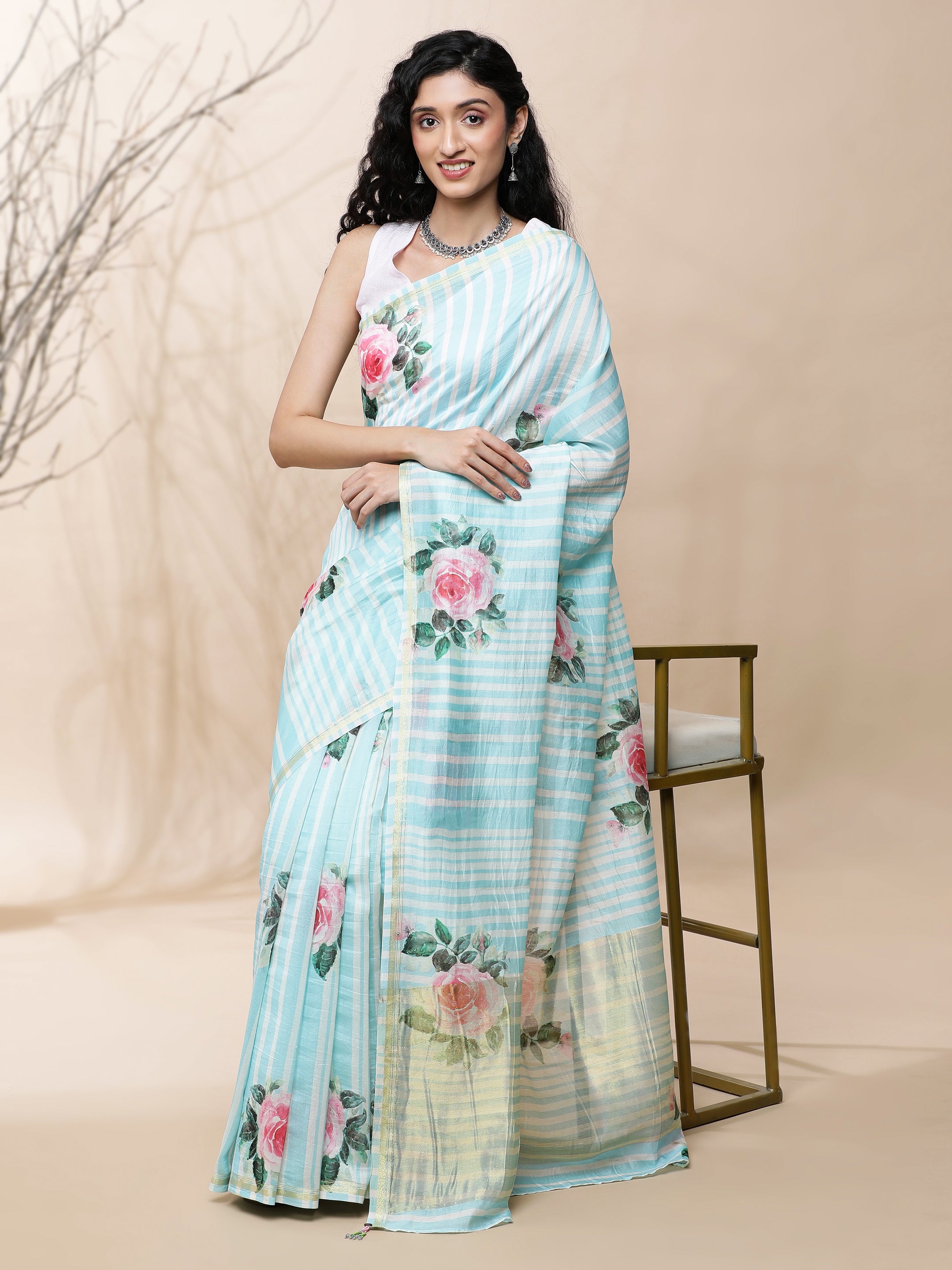 Noor - Dew Drop Chanderi Silk Saree
