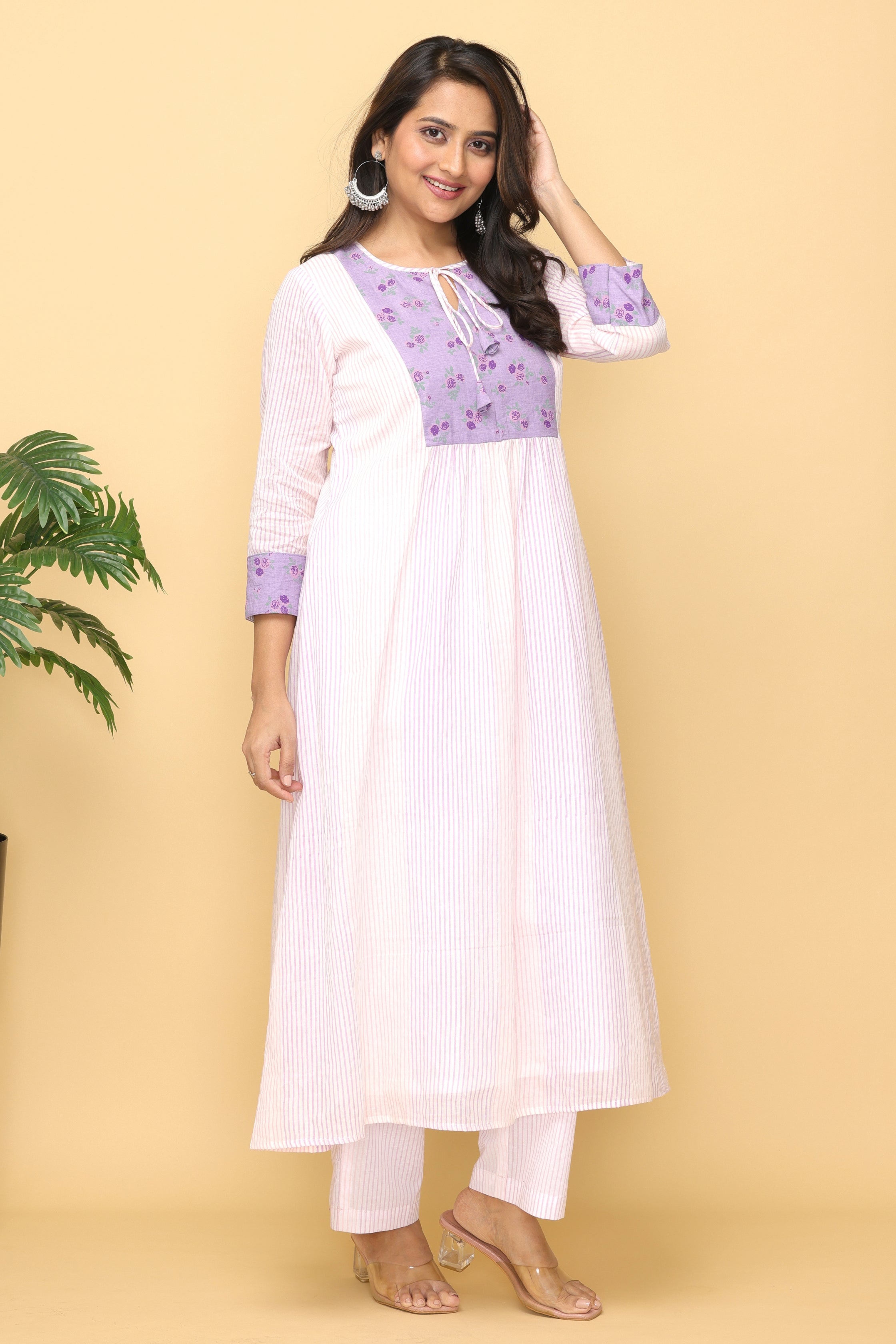 Malhaar  Block Printed Yoke Kurta And Bottom