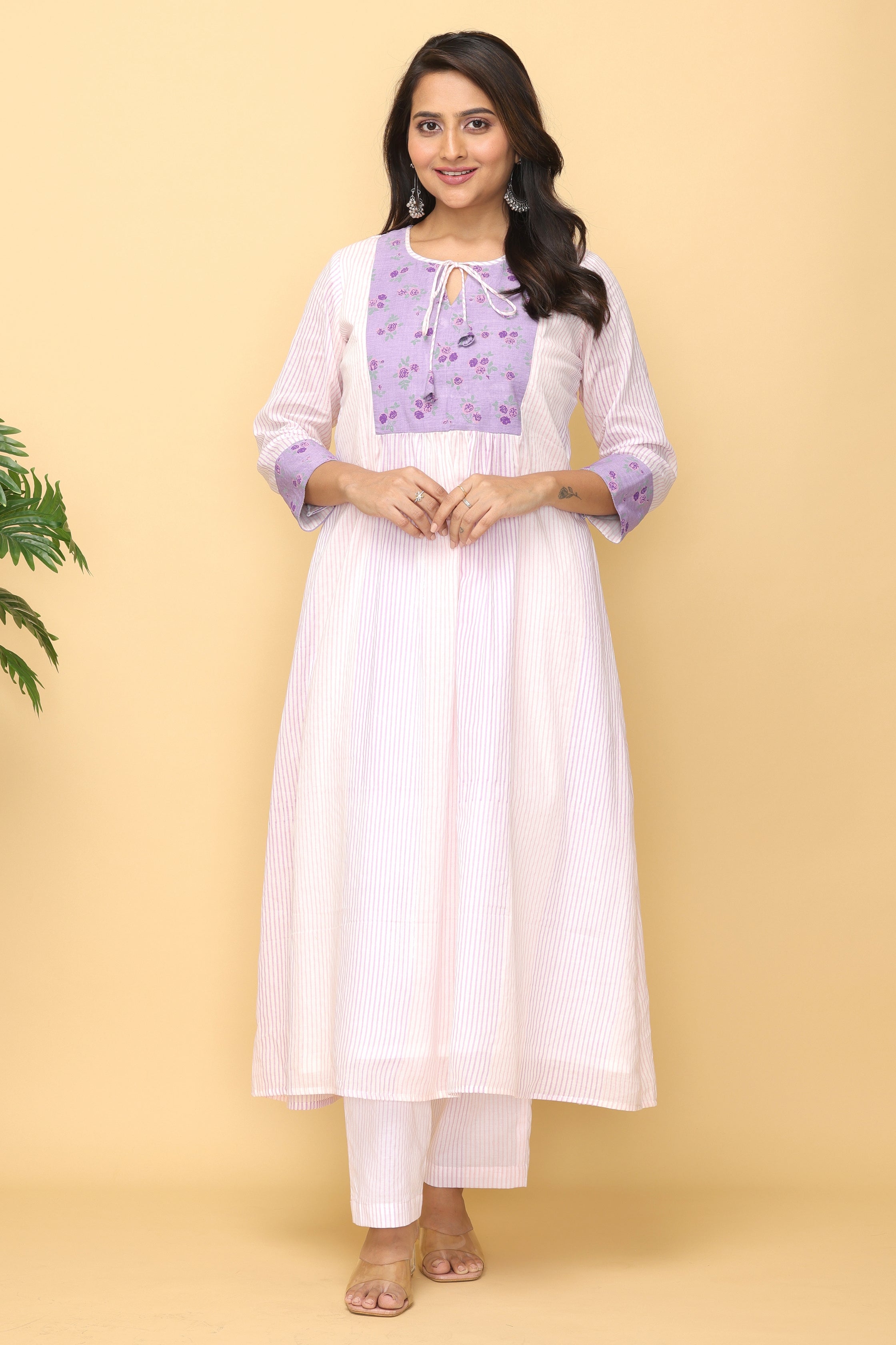 Malhaar  Block Printed Yoke Kurta And Bottom