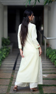 Sanguine Willow Cream Staple Silk Kurta/ Dress