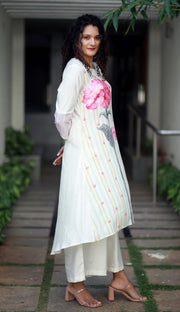 Tropical Valley Pastel Shade Staple Silk Kurta/ Dress