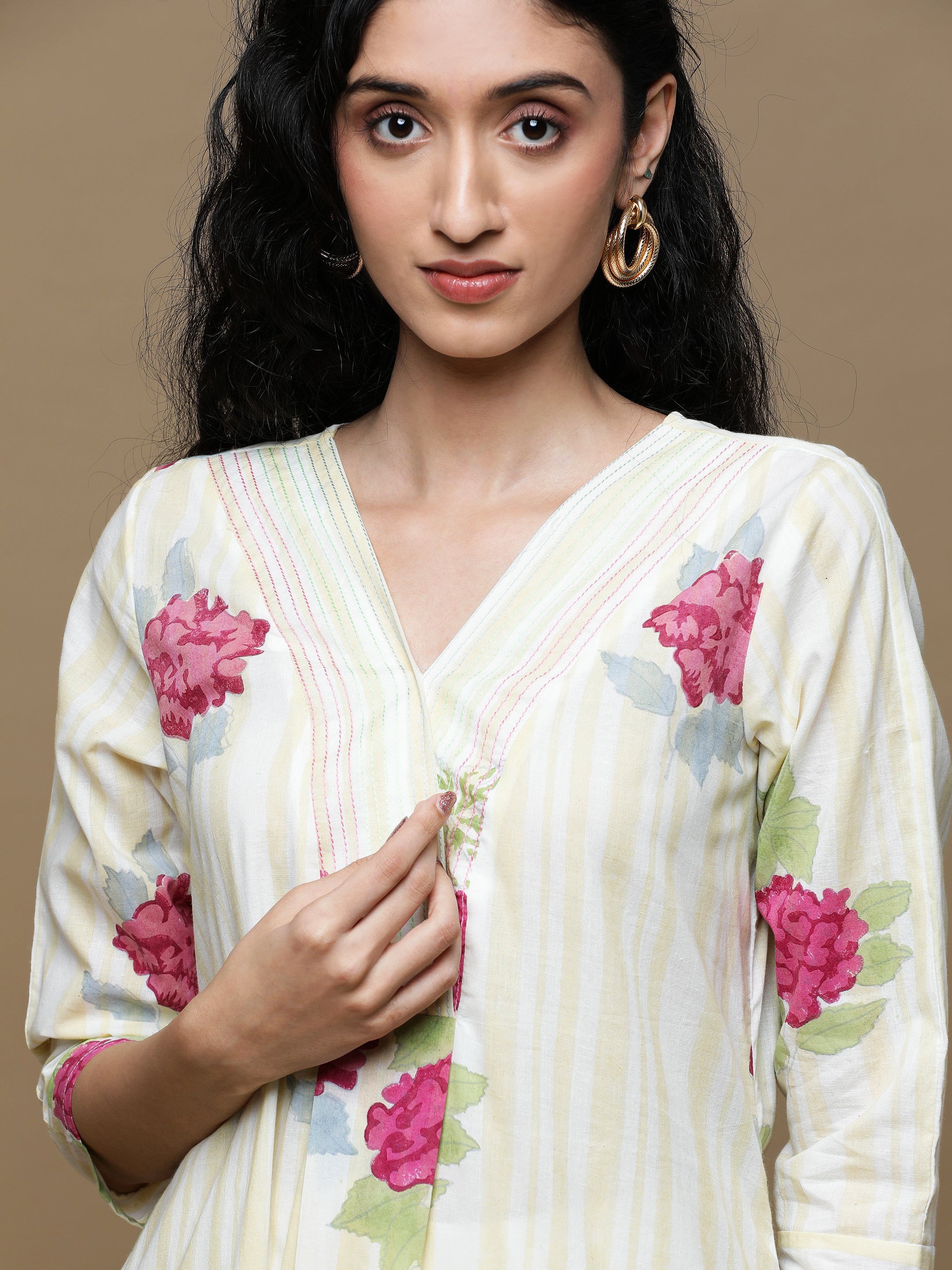 Bahaar Handblock Printed Cotton Kurta And Pant