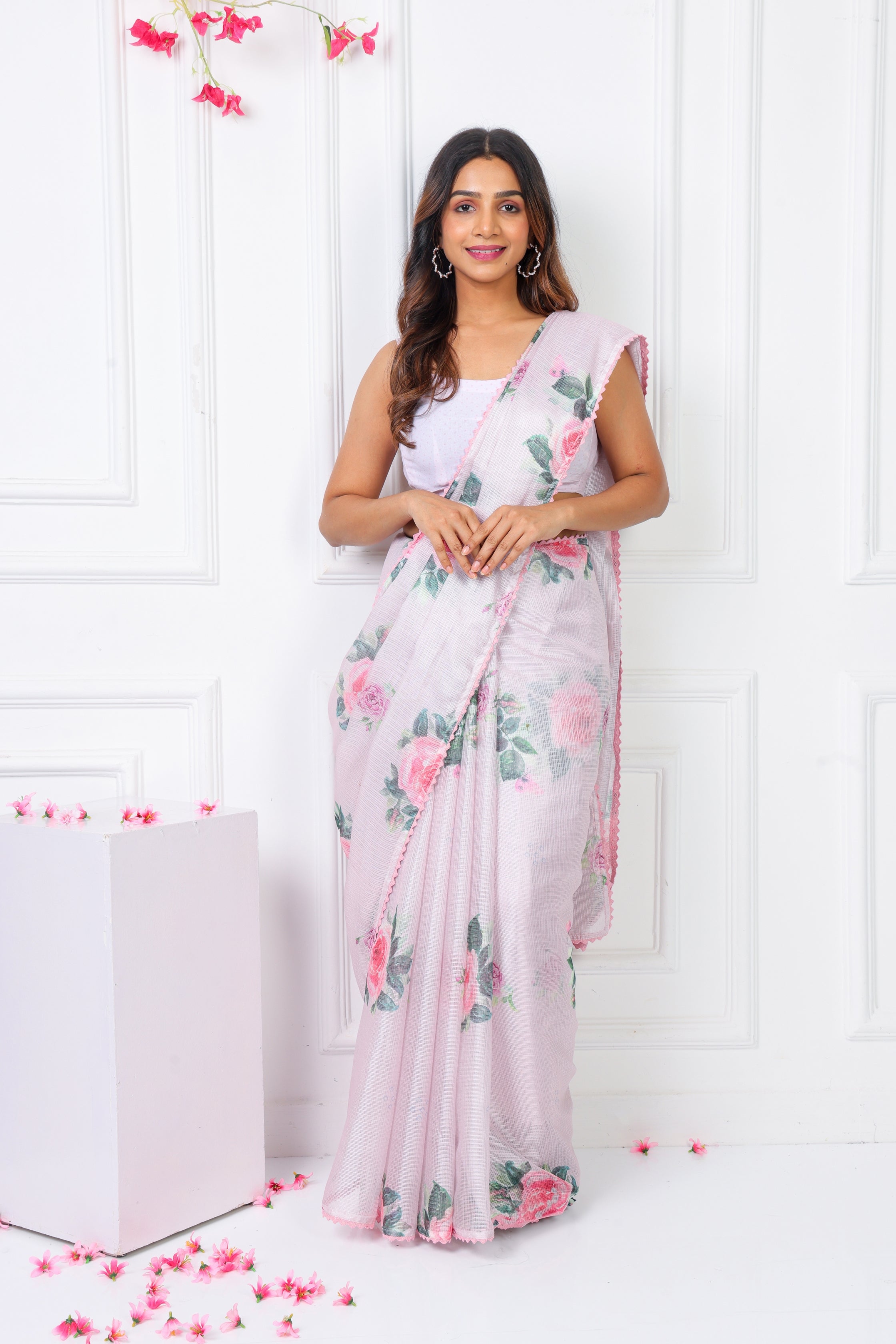 Noor- Powder Pink Kota Saree