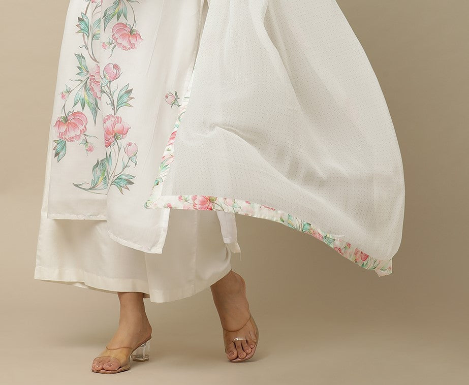 Bahaar 5 Panel Peony Kurta And Bottom