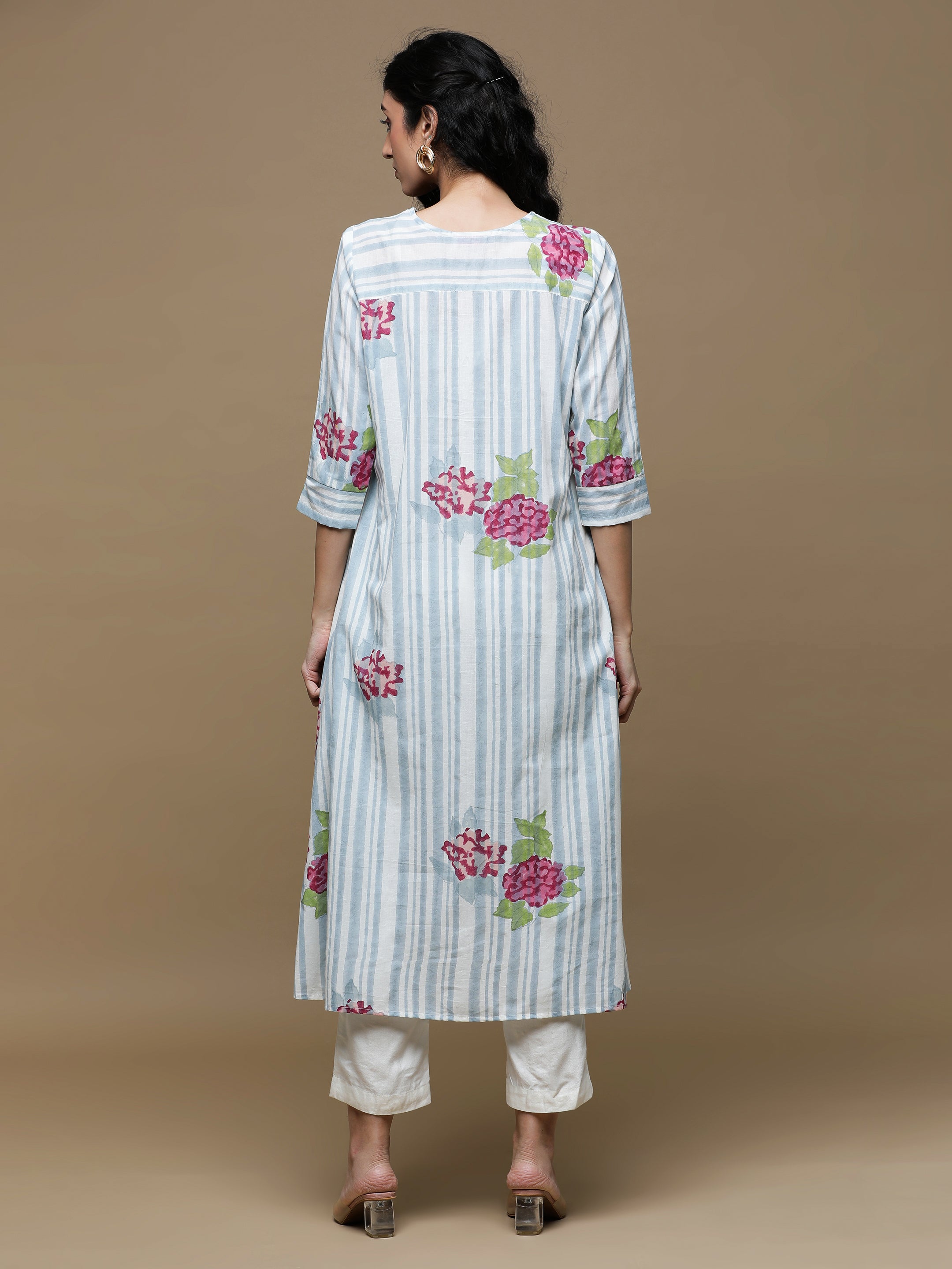 Bahaar Handblock Printed Cotton Kurta And Pant