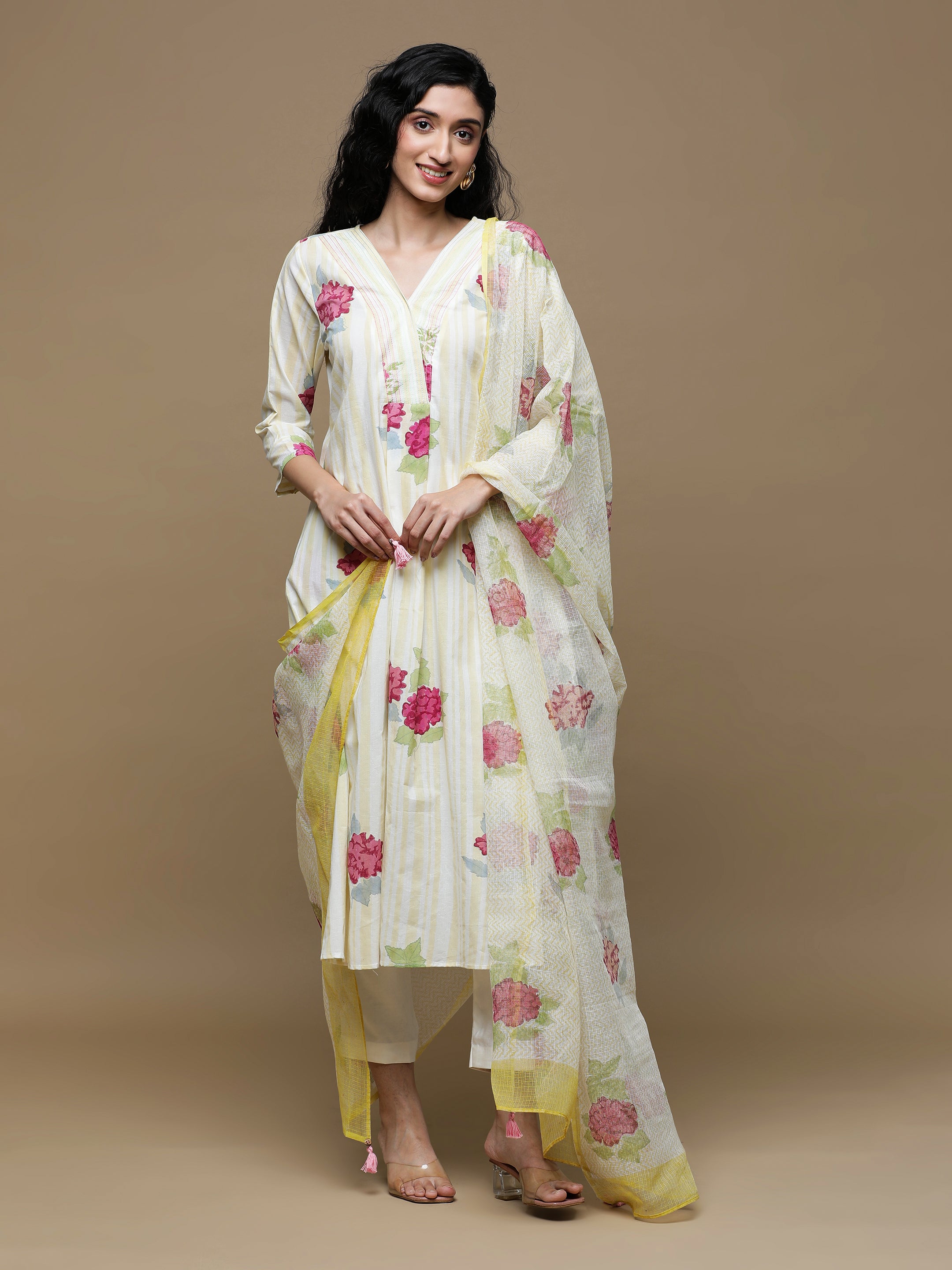 Bahaar Handblock Printed Cotton Kurta And Pant