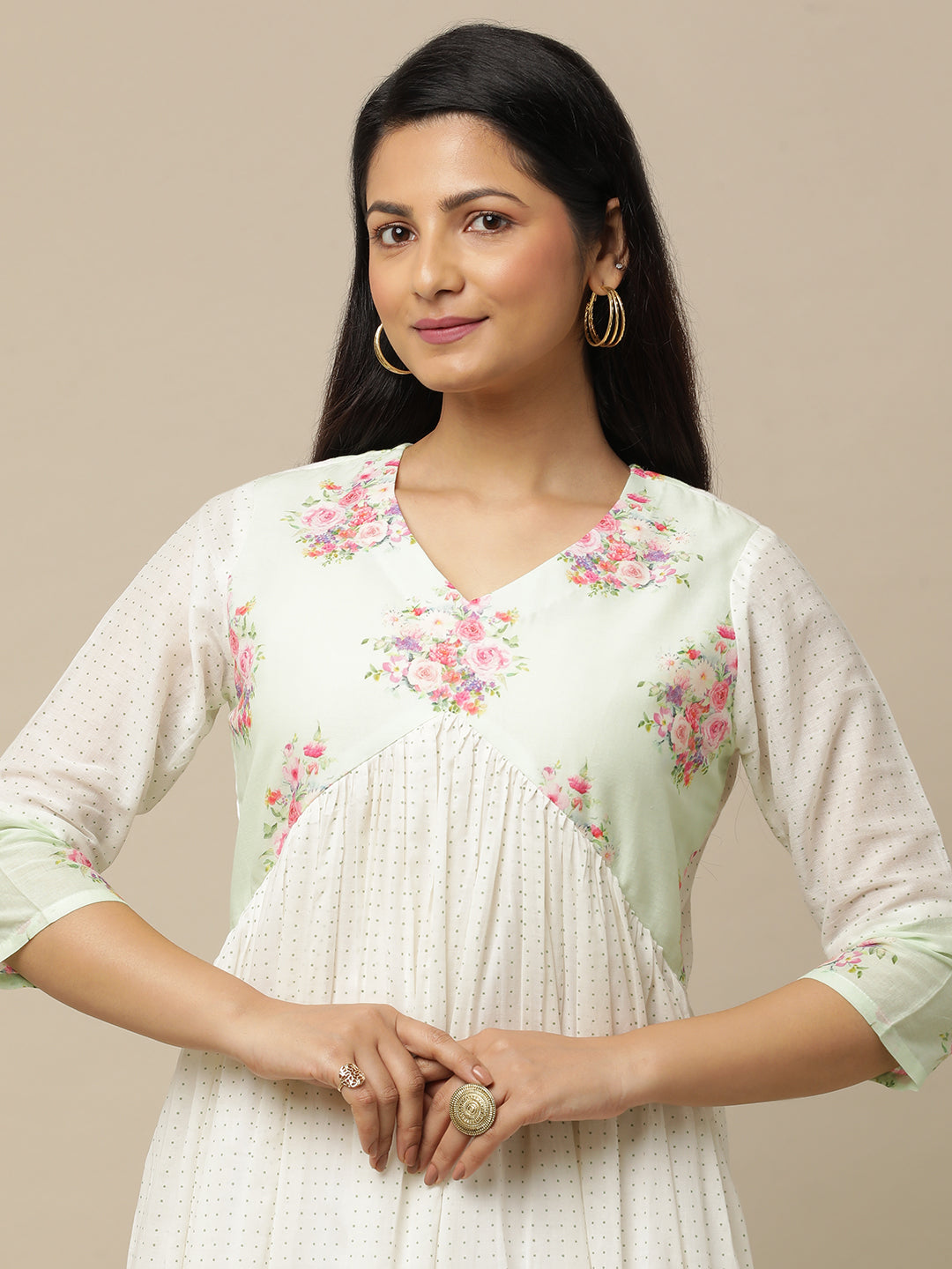 Bahaar Green Yoke Kurta