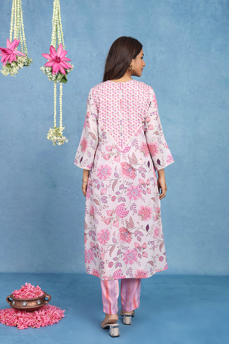 Malhaar Lilac Cotton  Kurta