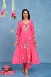 Malhaar Pista 5 Panel  Kurta  And Bottom