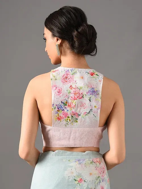 Sitara - Petal Mist - Pale Pink Linen Blouse