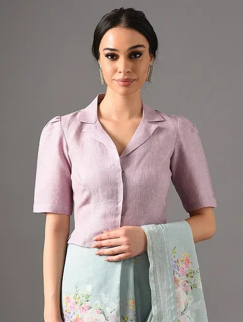 Sitara  - Lavender Haze - Linen Blouse