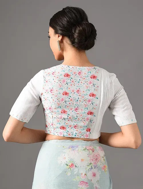 Sitara - Rose Cloud - Vanilla Linen Blouse