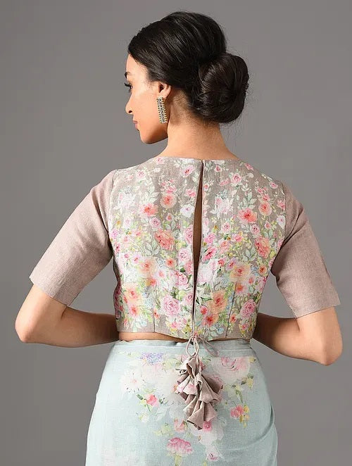 Sitara - Bloombury Blush Coffee - Linen Blouse