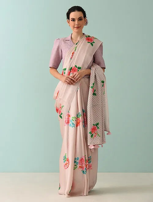 Noor - Rose Drift Modal Saree
