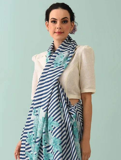 Noor - Striped Symphony Modal Saree