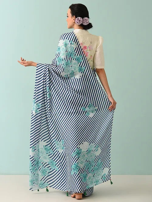 Noor - Striped Symphony Modal Saree