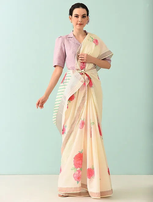 Noor - Petal Poetry Cotton Saree