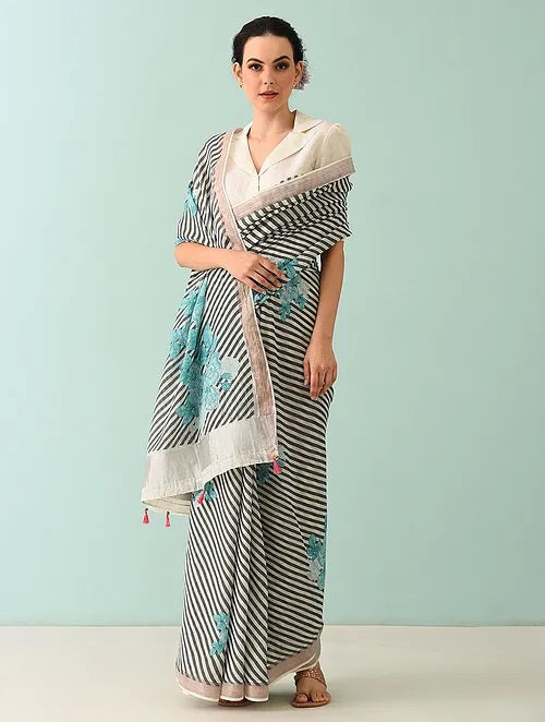 Noor - Striped Symphony Cotton Saree