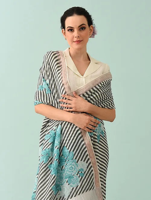 Noor - Striped Symphony Cotton Saree