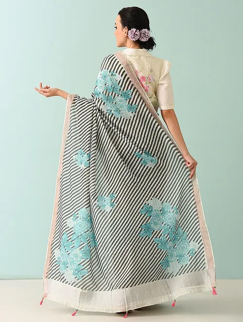 Noor - Striped Symphony Cotton Saree