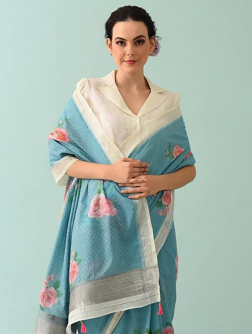 Noor - Whisperning Petals Cotton Sare