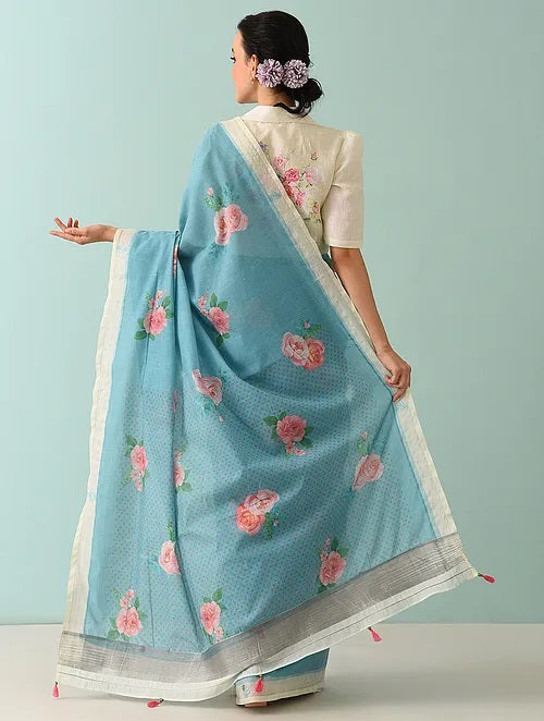 Noor - Whisperning Petals Cotton Sare