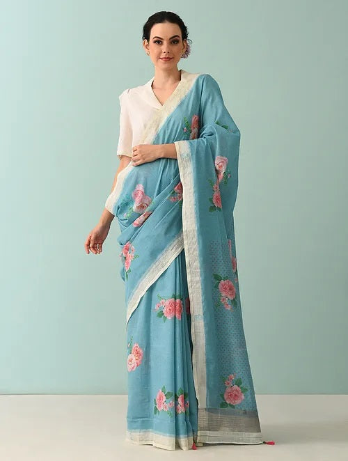 Noor - Whisperning Petals Cotton Sare