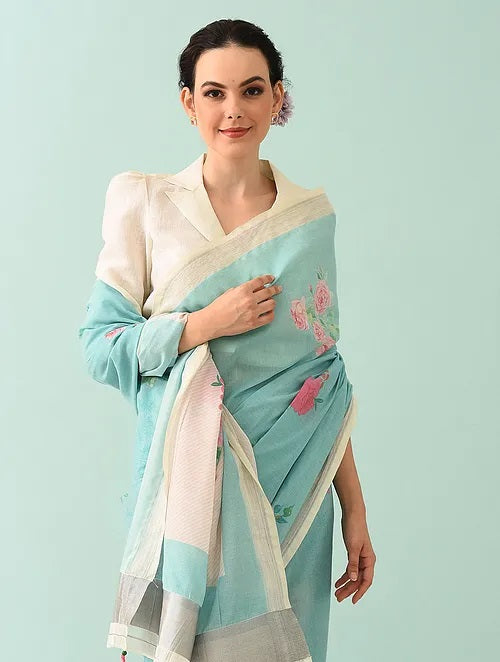 Noor - Wild Flower Cotton Saree