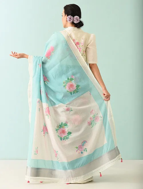 Noor - Wild Flower Cotton Saree