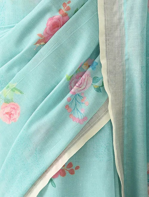 Noor - Wild Flower Cotton Saree