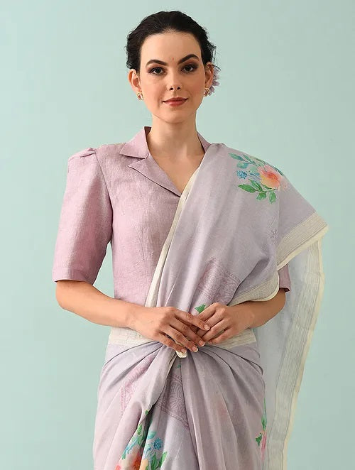 Noor - Serene Flora Cotton Saree