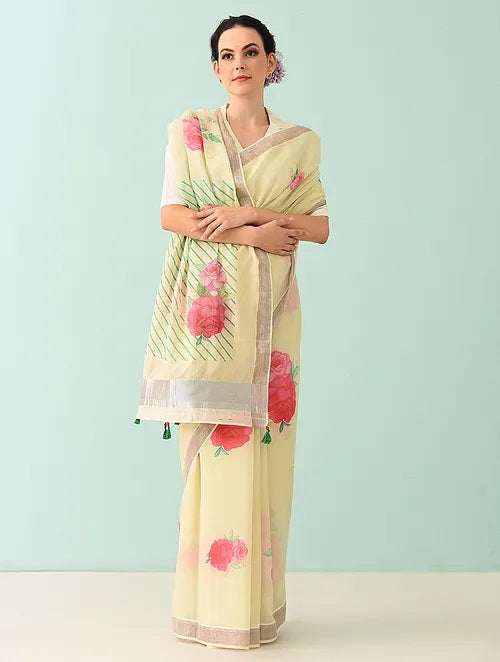 Noor - Vintage Flora Cotton Saree