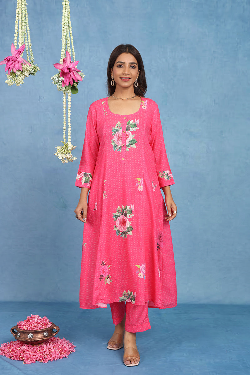 Malhaar Pista 5 Panel  Kurta  And Bottom