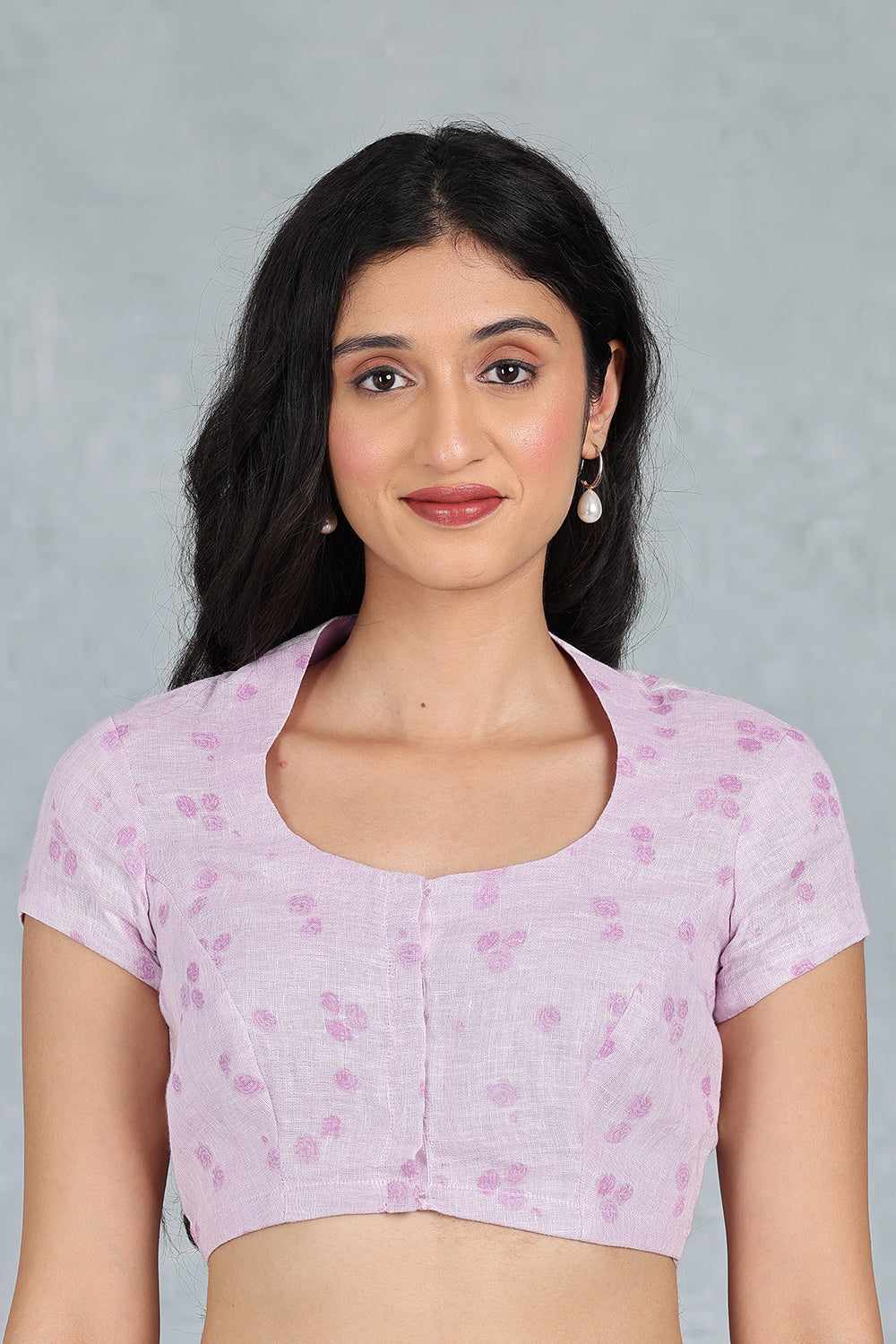 Mauve  Meadow Linen Blouse