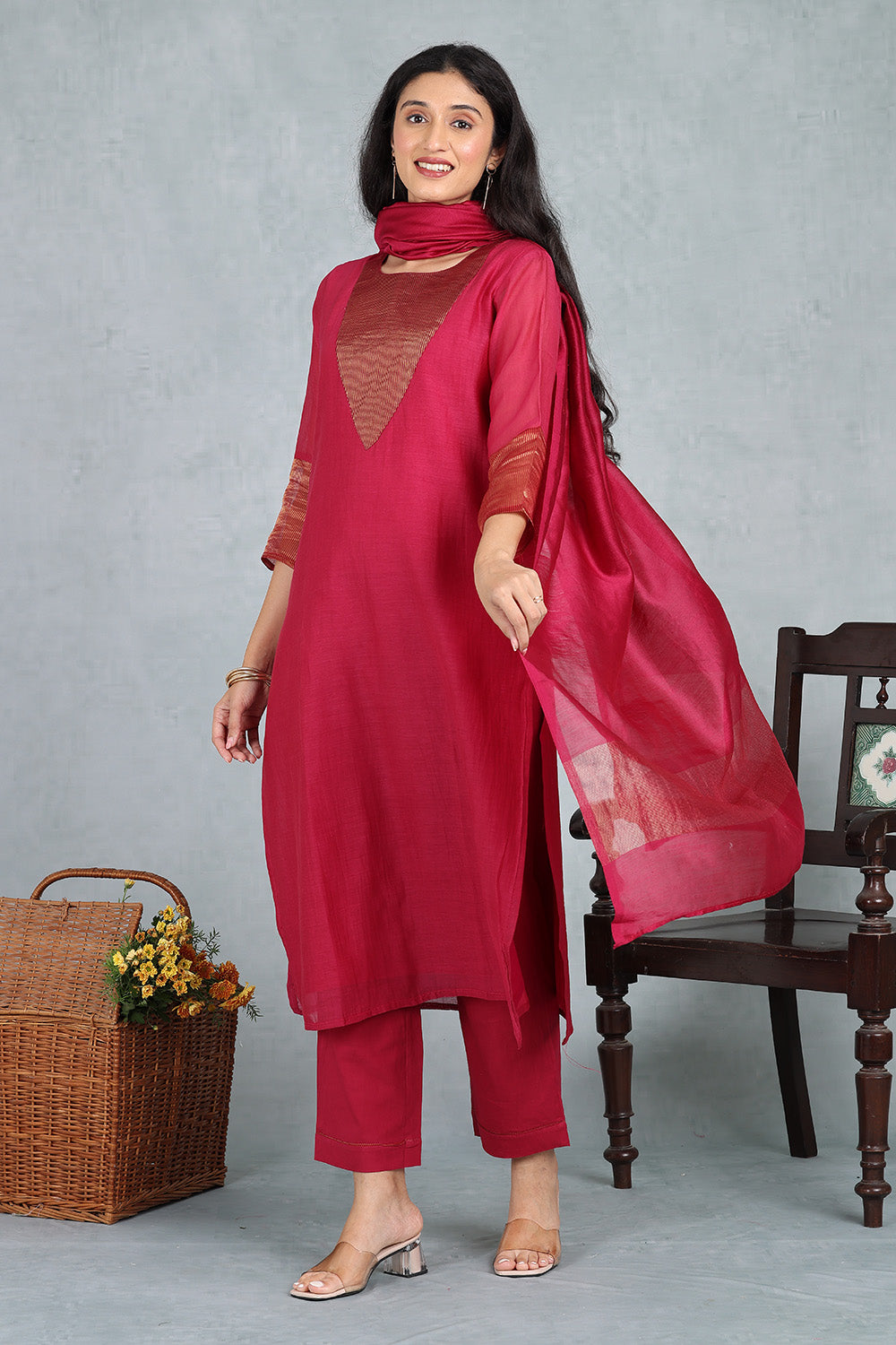 Ruby Wine Dupatta